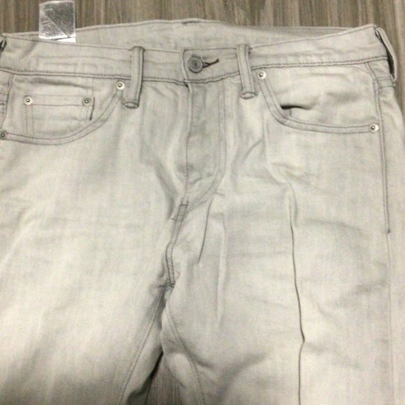 513 Levis JEANS MENS 30W 32L LIGHT GREY WASH SLIM STRAIT - Picture 4 of 9